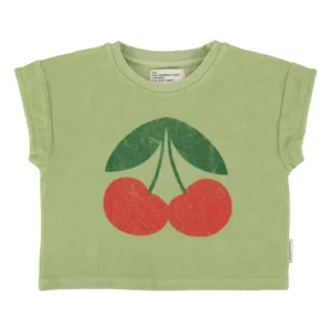 Samarreta light olive Cherry Print